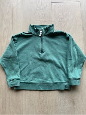 Primary Green Half-Zip Sweatshirt Hoodie